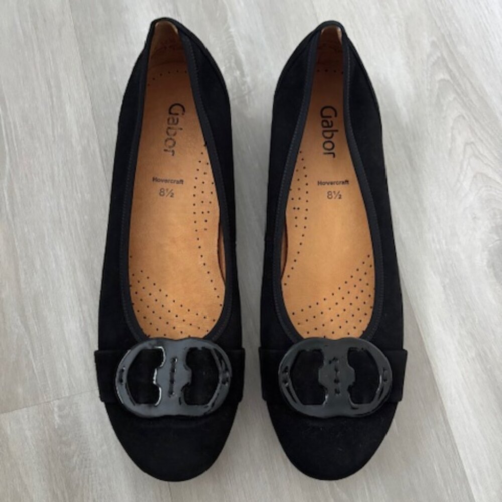 Gabor Women's Black Loafers with Buckle